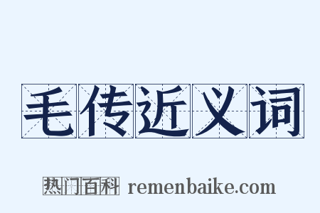 毛传近义词是什么意思的图片